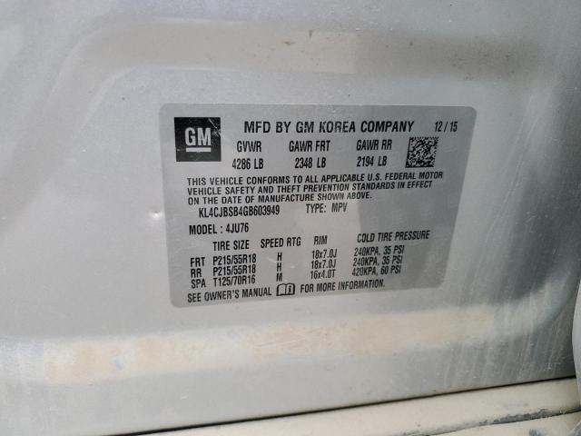 KL4CJBSB4GB603949 - 2016 BUICK ENCORE CONVENIENCE 银色 照片 13