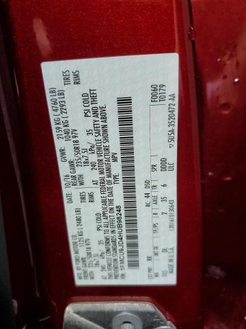 1FMCU9JD4HUB98248 - 2017 FORD ESCAPE TITANIUM 勃艮第红 照片 13