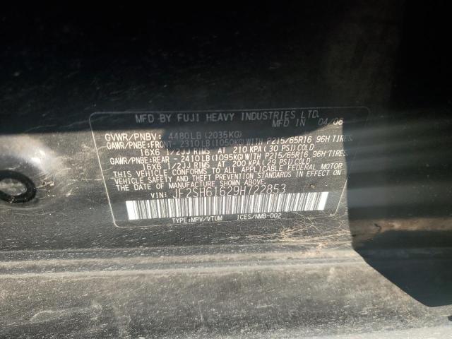 JF2SH61629H722853 - 2009 SUBARU FORESTER 2.5X CHARCOAL photo 13