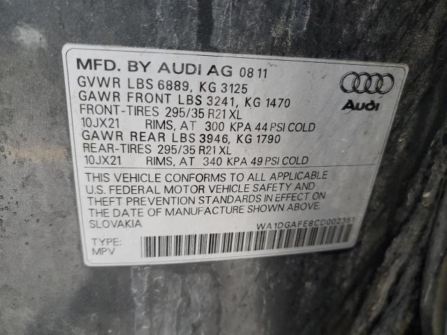 WA1DGAFE8CD002351 - 2012 AUDI Q7 PRESTIGE 灰色 照片 13
