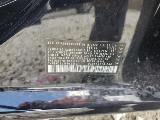 3VWBM7BU3PM022505 - 2023 VOLKSWAGEN JETTA SPORT 黑色 照片 13