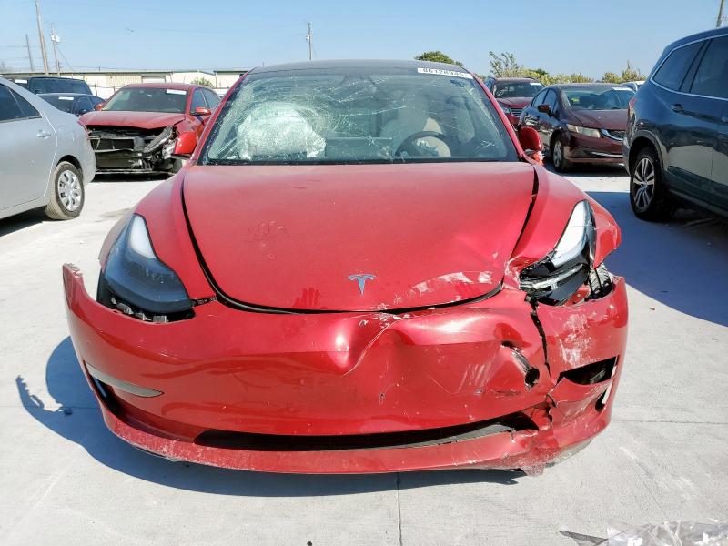 5YJ3E1EA9PF620783 - 2023 TESLA MODEL 3 RED photo 5
