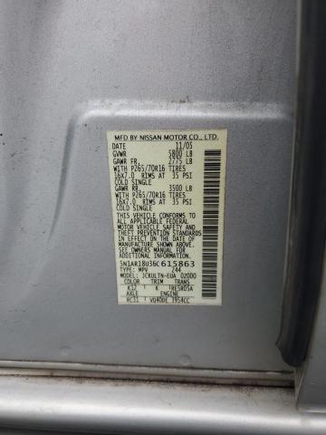 5N1AR18U36C615863 - 2006 NISSAN PATHFINDER LE ნაცრისფერი ფოტო 13