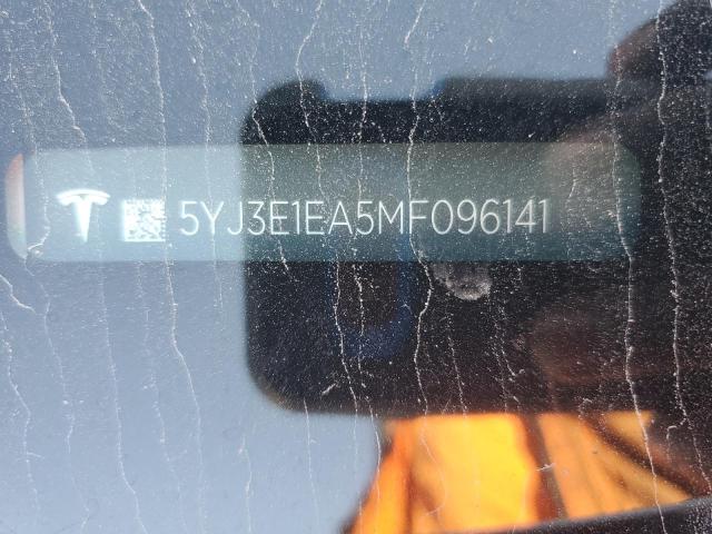 5YJ3E1EA5MF096141 - 2021 TESLA MODEL 3 თეთრი ფოტო 12