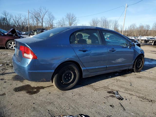 2HGFA16548H527984 - 2008 HONDA CIVIC LX BLUE photo 3