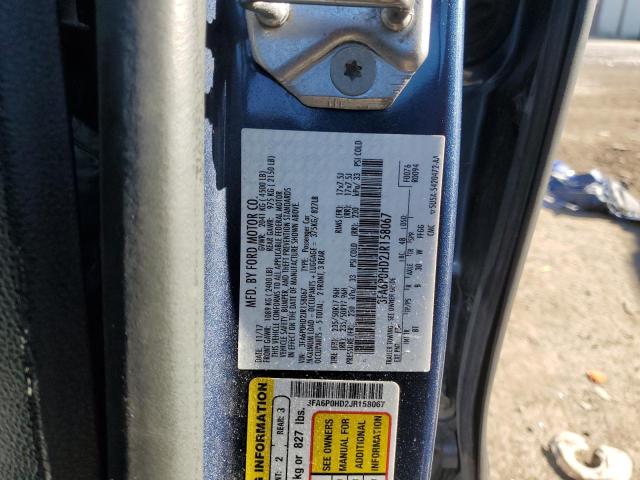 3FA6P0HD2JR158067 - 2018 FORD FUSION SE 蓝色 照片 12