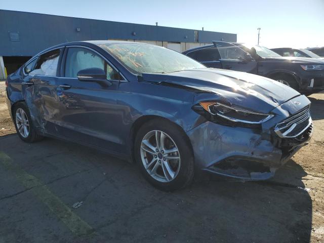 3FA6P0HD2JR158067 - 2018 FORD FUSION SE 蓝色 照片 4