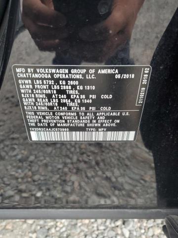 1V2DR2CA4JC573960 - 2018 VOLKSWAGEN ATLAS SE Negro foto 13