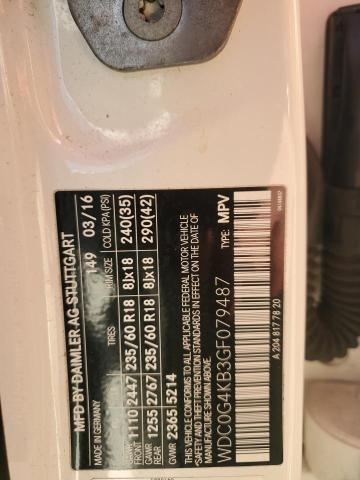 WDC0G4KB3GF079487 - 2016 MERCEDES-BENZ GLC 300 4MATIC WHITE photo 13