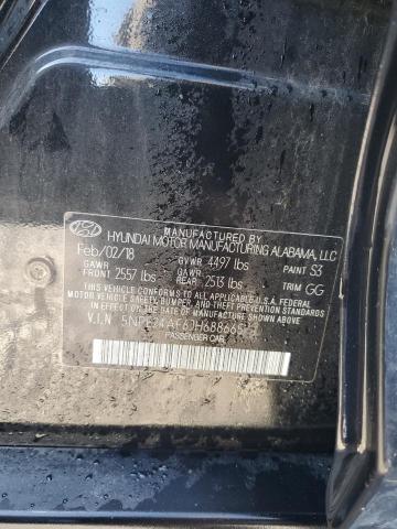 5NPE24AF6JH688665 - 2018 HYUNDAI SONATA SE BLACK photo 12