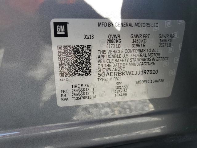 5GAERBKW1JJ197010 - 2018 BUICK ENCLAVE ESSENCE Boz foto 13