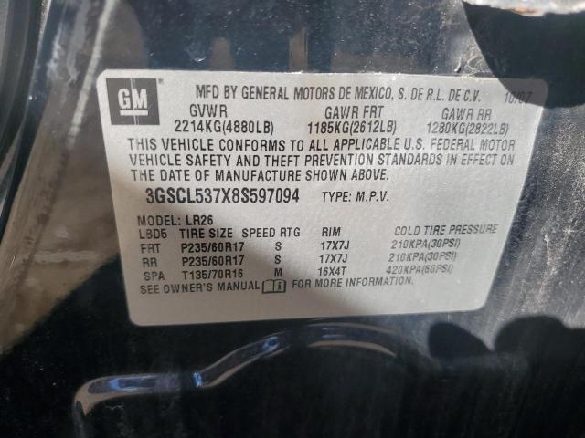 3GSCL537X8S597094 - 2008 SATURN VUE XR BLACK photo 13