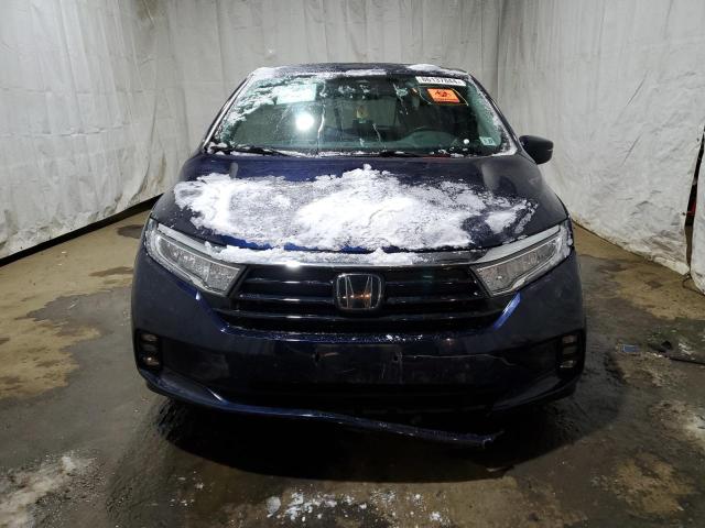 5FNRL6H71NB031317 - 2022 HONDA ODYSSEY EXL BLUE photo 5