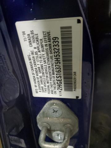 2HGES16375H532339 - 2005 HONDA CIVIC DX VP 蓝色 照片 23