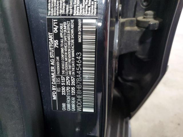 WDDHF8HB7BA454643 - 2011 MERCEDES-BENZ E 350 4MATIC GRAY photo 12