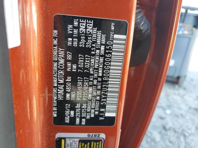 5XYZU3LB0DG006150 - 2013 HYUNDAI SANTA FE SPORT 橙色 照片 13