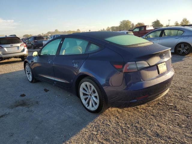 5YJ3E1EA3NF190245 - 2022 TESLA MODEL 3 BLUE photo 2