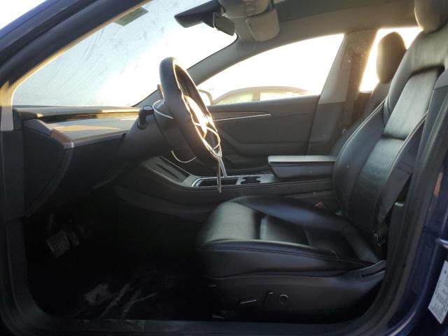 5YJ3E1EA3NF190245 - 2022 TESLA MODEL 3 BLUE photo 7