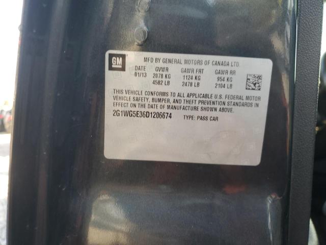 2G1WG5E36D1206674 - 2013 CHEVROLET IMPALA LT GRAY photo 12