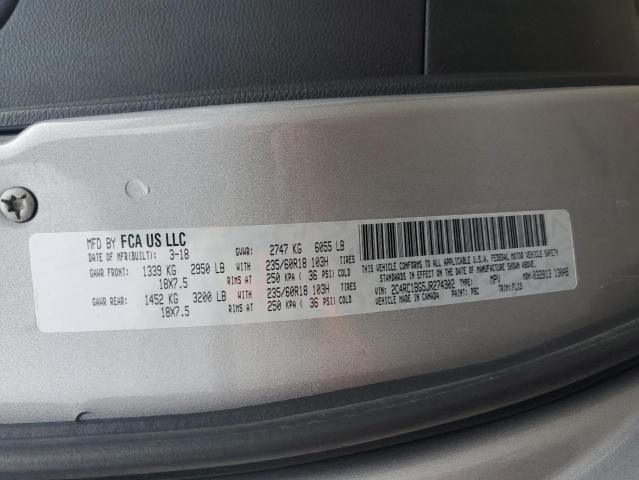 2C4RC1BG5JR274302 - 2018 CHRYSLER PACIFICA TOURING L SILVER photo 13