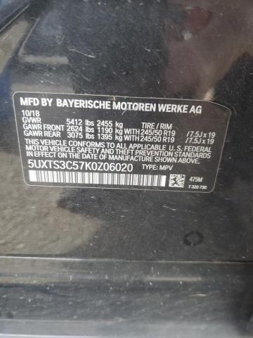 5UXTS3C57K0Z06020 - 2019 BMW X3 XDRIVEM40I BLACK photo 13