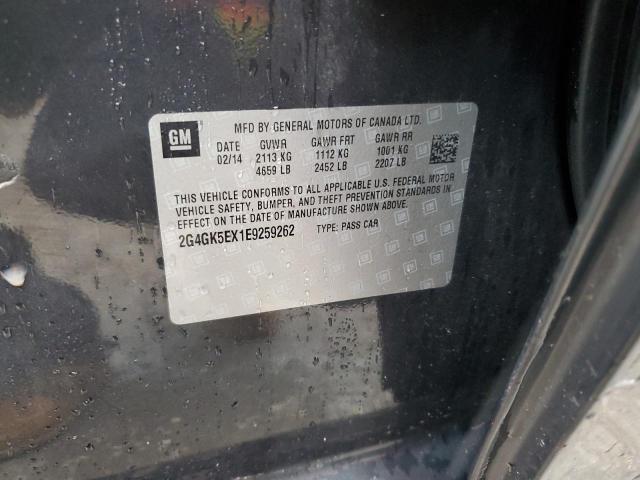 2G4GK5EX1E9259262 - 2014 BUICK REGAL Schwarz Foto 12