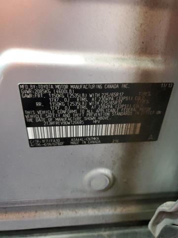 2T3RFREV9DW120685 - 2013 TOYOTA RAV4 XLE SILVER photo 13