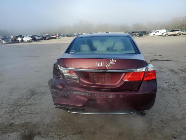 1HGCR2F38DA152609 - 2013 HONDA ACCORD LX მუქწითელი ფოტო 6