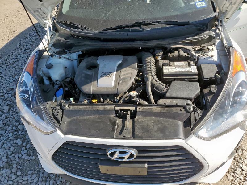 KMHTC6AE2DU144807 - 2013 HYUNDAI VELOSTER TURBO WHITE photo 11