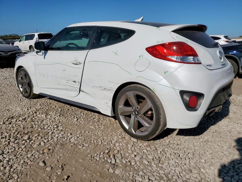 KMHTC6AE2DU144807 - 2013 HYUNDAI VELOSTER TURBO WHITE photo 2