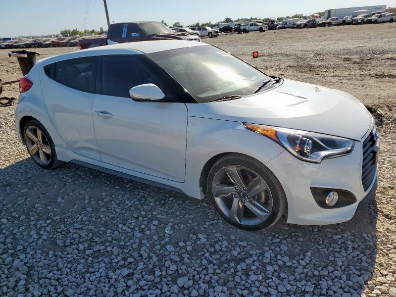 KMHTC6AE2DU144807 - 2013 HYUNDAI VELOSTER TURBO WHITE photo 4