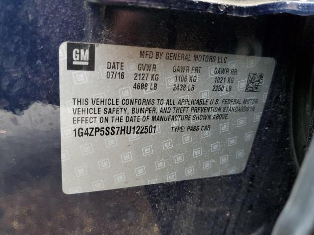 1G4ZP5SS7HU122501 - 2017 BUICK LACROSSE ESSENCE Grafit foto 12