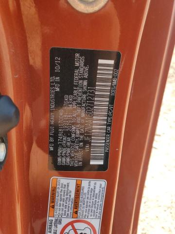 JF1ZNAA16D2712731 - 2013 TOYOTA SCION FR-S 橙色 照片 12