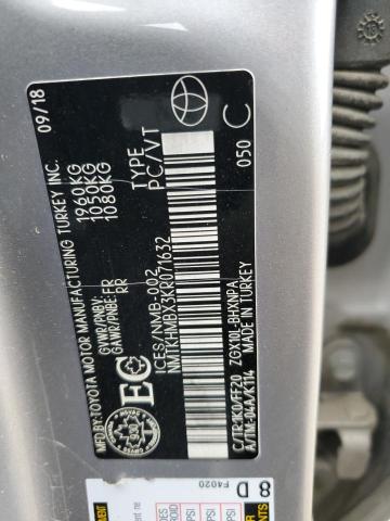 NMTKHMBX3KR071632 - 2019 TOYOTA C-HR XLE Silber Foto 13