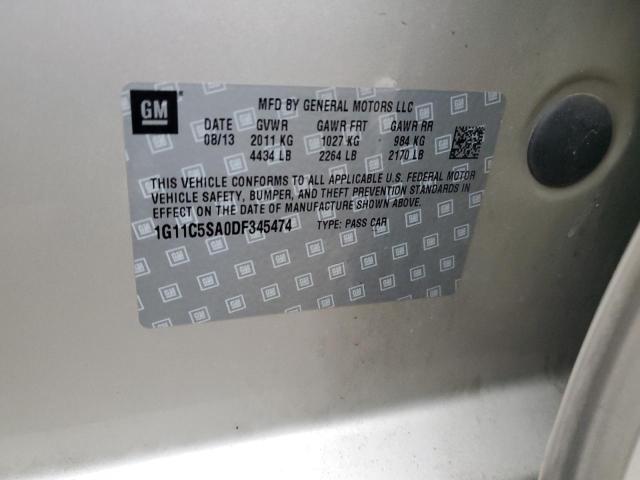 1G11C5SA0DF345474 - 2013 CHEVROLET MALIBU 1LT Қоңыр фото 12