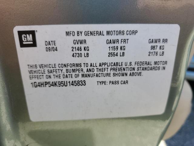 1G4HP54K95U145833 - 2005 BUICK LESABRE CUSTOM SILVER photo 12