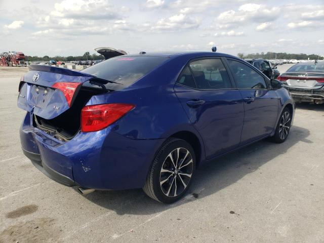 5YFBURHE3KP891914 - 2019 TOYOTA COROLLA L BLUE photo 3