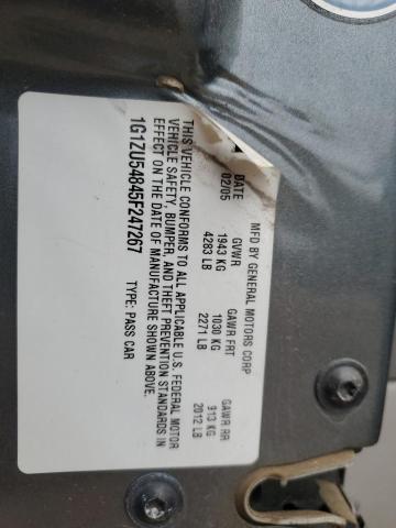 1G1ZU54845F247267 - 2005 CHEVROLET MALIBU LT GRAY photo 12