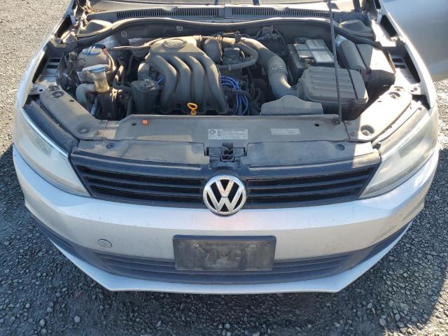 3VW2K7AJ9CM370476 - 2012 VOLKSWAGEN JETTA BASE SILVER photo 11