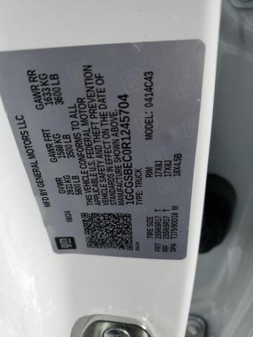 1GCGSBEC0R1245704 - 2024 CHEVROLET COLORADO WHITE photo 12