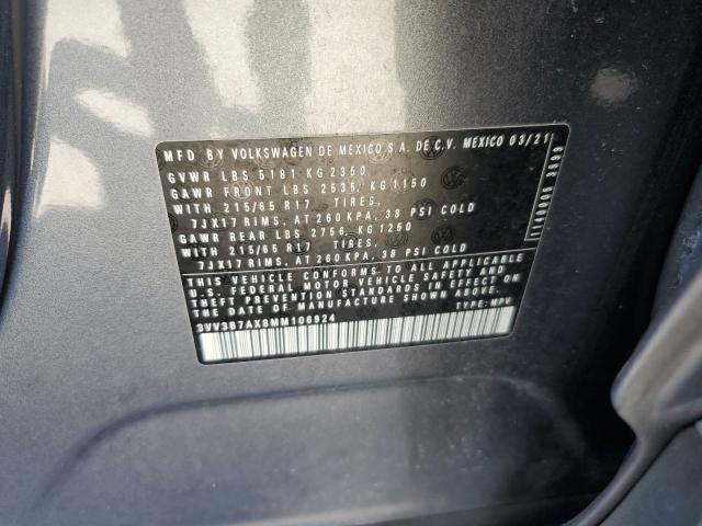 3VV3B7AX8MM106924 - 2021 VOLKSWAGEN TIGUAN SE 灰色 照片 14