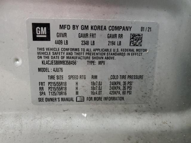 KL4CJESB8MB358456 - 2021 BUICK ENCORE PREFERRED 银色 照片 13