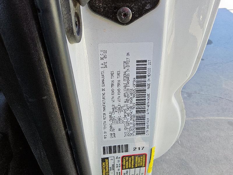 3TYRX5GN8NT057881 - 2022 TOYOTA TACOMA ACCESS CAB Weiß Foto 13