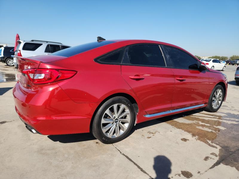5NPE34AF9HH547676 - 2017 HYUNDAI SONATA SPORT RED photo 3