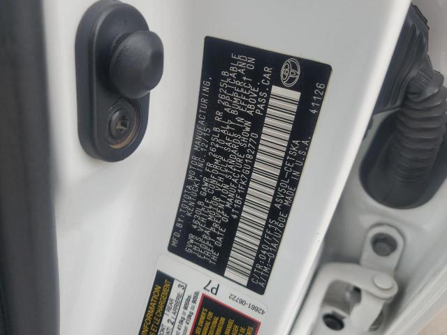 4T1BF1FK7GU182770 - 2016 TOYOTA CAMRY LE WHITE photo 12