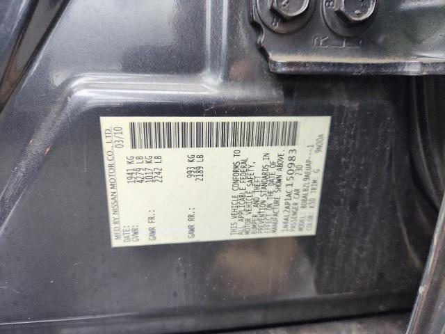 1N4AL2AP1AC150983 - 2010 NISSAN ALTIMA BASE GRAY photo 12