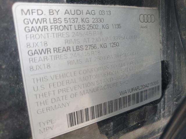 WA1UFAFL2DA215395 - 2013 AUDI A4 ALLROAD PREMIUM PLUS BLACK photo 14