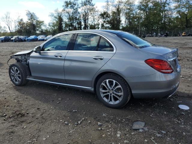 55SWF4KBXFU026922 - 2015 MERCEDES-BENZ C 300 4MATIC SILVER photo 2