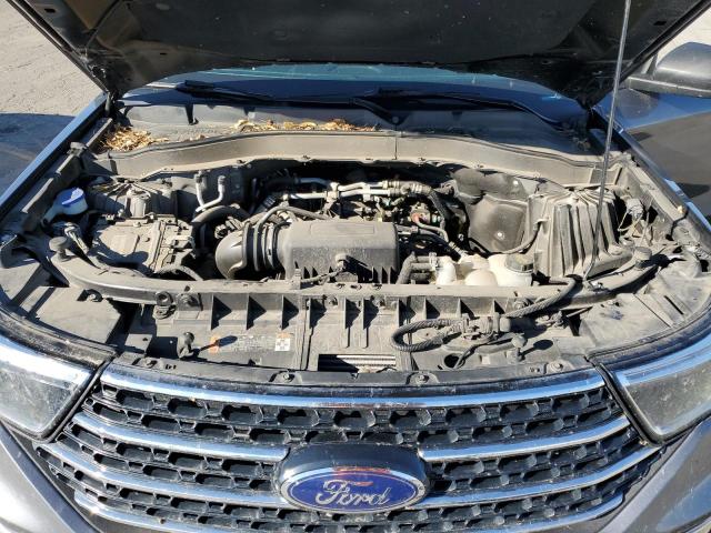 1FMSK8DH7MGA62425 - 2021 FORD EXPLORER XLT Gris foto 12