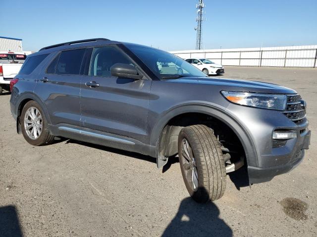 1FMSK8DH7MGA62425 - 2021 FORD EXPLORER XLT Gris foto 4